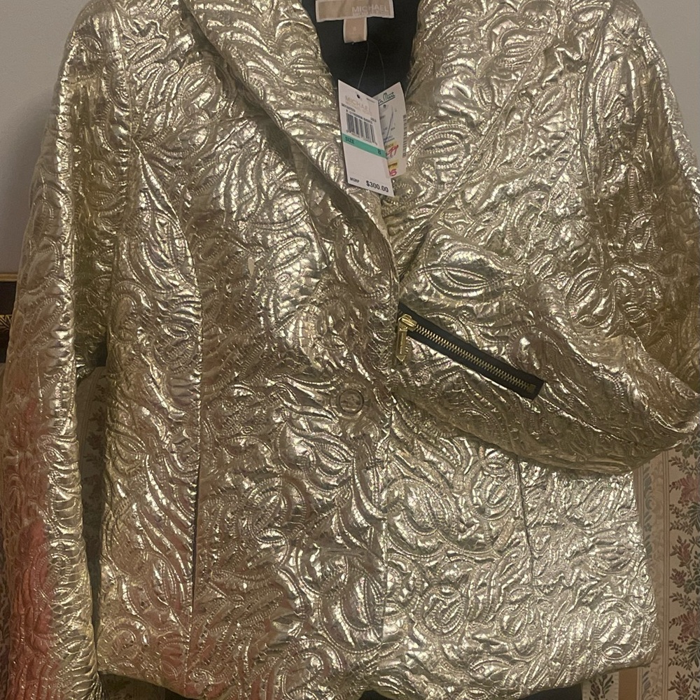 Michael Kors Metallic Gold Blazer